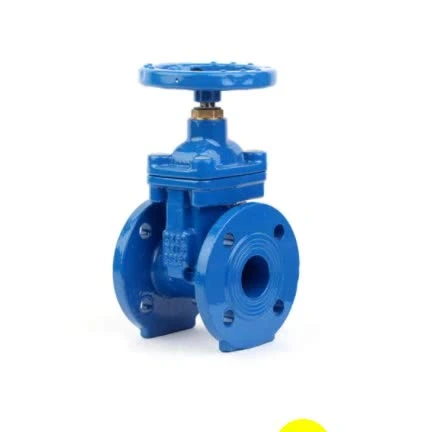 Blue DIN3352 F5 Gate Valve DN80 Ductile Iron Flanged Water Fluid Non Ring Stem Stainless Steel Manual Handwheel 2′′