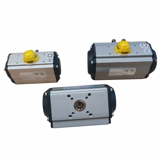 Double/Single Acting Spring Return Rack & Pinion Rotary Pneumatic/Air Actuator for Ball/Butterfly Valve, Alluminum/Stainless Steel Body